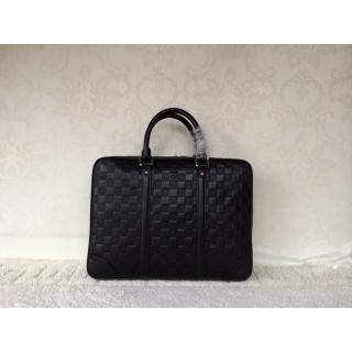 Knockoff Louis Vuitton Porte Documents Voyage Briefcase Damier Infini Mens Small Business Bag Onyx N41146 2014