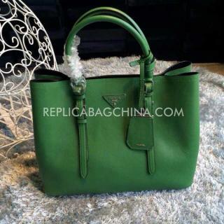 Knockoff Prada Handbag Leather Green