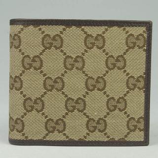 Luxury Gucci Wallet Canvas Unisex Apricot