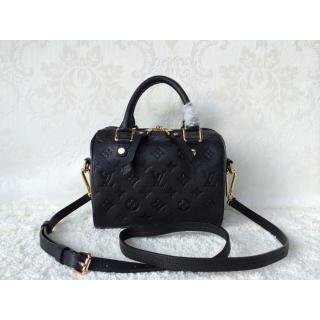 Luxury Imitation Louis Vuitton Monogram Empreinte Speedy Bandouliere 20 Bag Noir