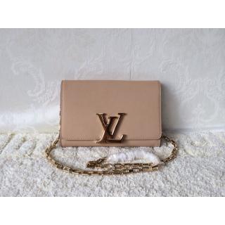 Luxury Louis Vuitton Chain Louise Bag M94647 Nude