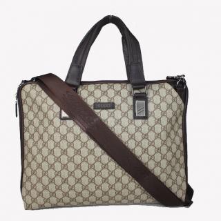 Luxury Replica Gucci Coffee Briefcase