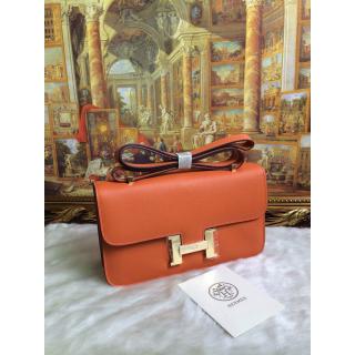 Quality Hermes Constance 28cm Elan Epsom Bag Orange Togo Leather