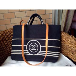 Replica 1:1 Chanel Denim Tote with Leather Strap Bag A92241 2014