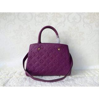 Replica 1:1 Louis Vuitton Monogram Empreinte Montaigne BB Bag Purple