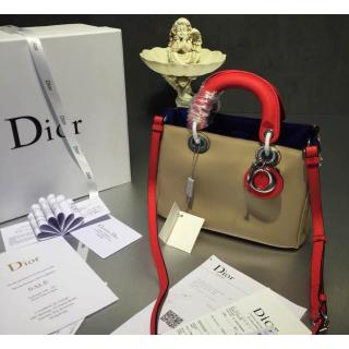 Replica AAA Dior Calfskin Diorissimo Mini Bag Camel/Cerise/RoyalBlue