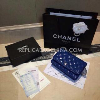 Replica Chanel Blue Wallet For Sale