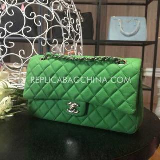 Replica Chanel Classic Flap Green Handbag Price