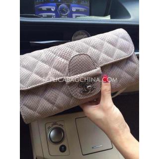 Replica Chanel Purse Grey Leather Wallet