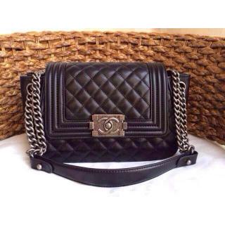 Replica Chanel Quilted Leather Mini Double Flap Shoulder Bag Black