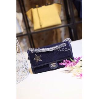 Replica Classic Flap Blue Handbag