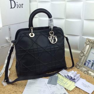 Replica Dior Granville Tote Bag in Lambskin Leather Black