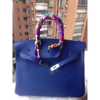 Replica Hermes Birkin Togo Leather Bag Blue