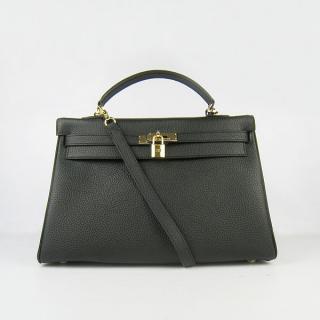 Replica Hermes Black Ladies Cow Leather