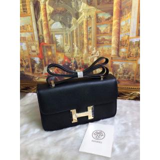 Replica Hermes Constance 28cm Elan Epsom Bag Black Togo Leather