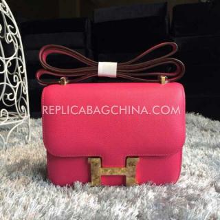 Replica Hermes Constance Genuine Leather Red Sold Online