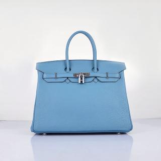 Replica Hermes Original leather Blue Lambskin 6089A