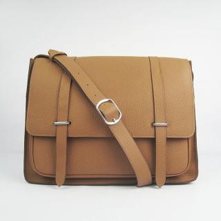 Replica Hermes Steve Shoulder Bag Coffee