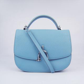 Replica Hermes Stirrup bag Blue 2way