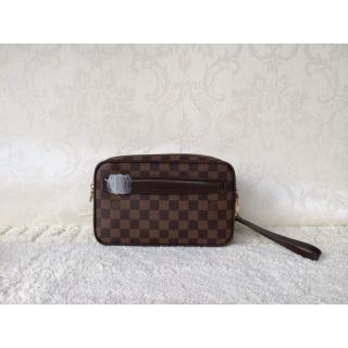 Replica Louis Vuitton Damier Clutch Bag Gray/Black Online