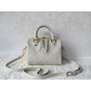 Replica Louis Vuitton Monogram Empreinte Speedy Bandouliere 20 Bag Neige