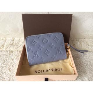 Replica Louis Vuitton Monogram Empreinte Zip Coin Wallet Baby Blue at US