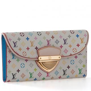 Replica Louis Vuitton Monogram Multicolore Wallet M93737 White