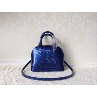 Replica Louis Vuitton Monogram Vernis Alma BB Bag Blue