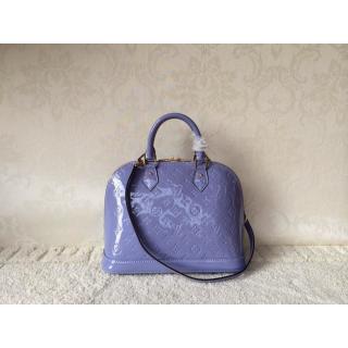 Replica Louis Vuitton Monogram Vernis Alma PM Bag Sky Blue For Sale