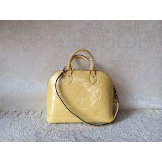 Replica Louis Vuitton Monogram Vernis Alma PM Bag Yellow