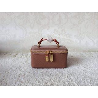 Replica Louis Vuitton Monogram Vernis Zip Mini Vanity Bag Dune DE