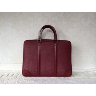 Replica Louis Vuitton Porte Documents Voyage Briefcase EPI Mens Small Business Bag Bordeaux M41141 2014 at AU