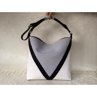 Replica Louis Vuitton V Hobo Bag Black/White/Gray Runway 2015