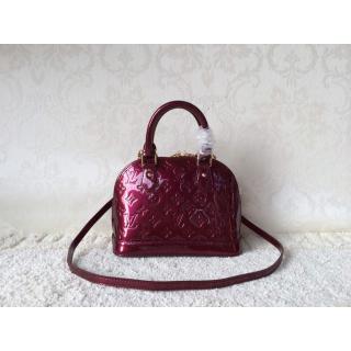 Replica Top Louis Vuitton Monogram Vernis Alma BB Bag Burgundy CA