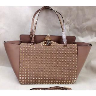 Replica Valentino All Over Rockstud Shopping Bag Nude