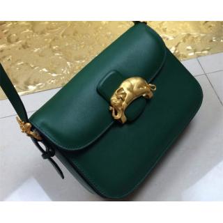 Replica Valentino Elephant Scarab Flap Shoulder Bag Green