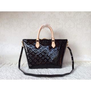 Top Louis Vuitton Montebello Monogram Vernis MM Bag Black Sold Online