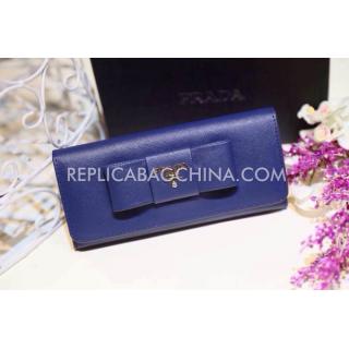 Top Prada Purse Wallet Blue